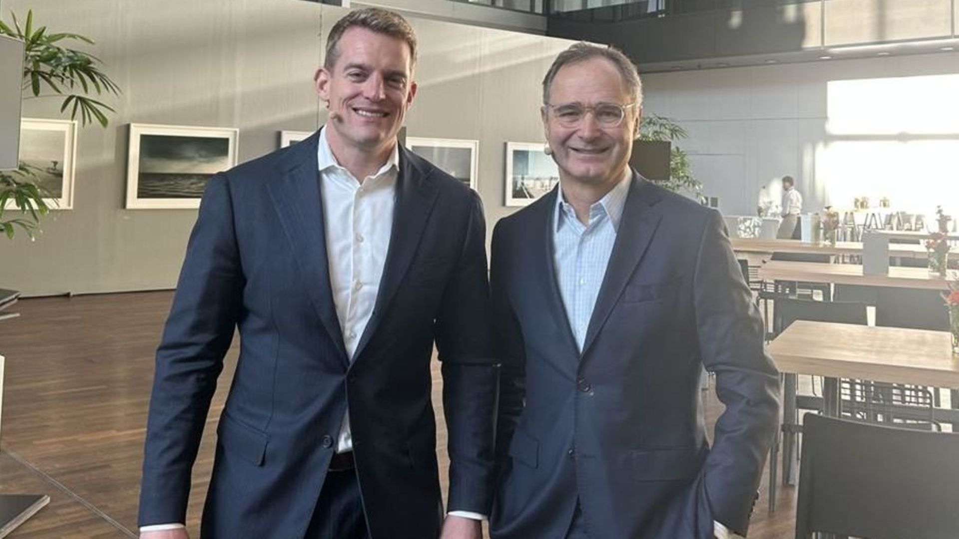 Stefan Hoops, GEO of DWS Group, and Stephan Leithner, CEO of Deutsche Börse Group